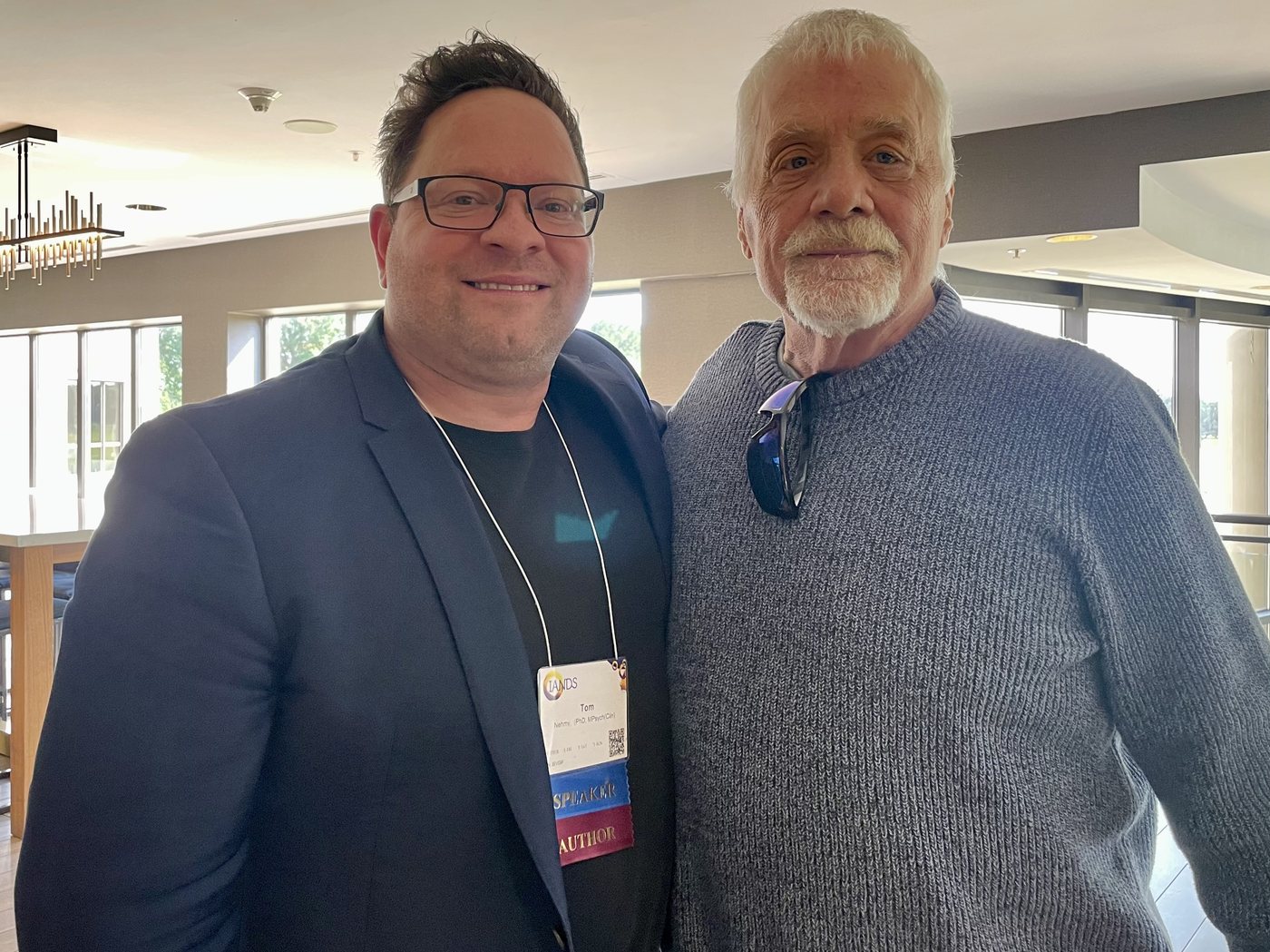 Tom Nehmy with Dr Allan Botkin, founder of IADC therapy