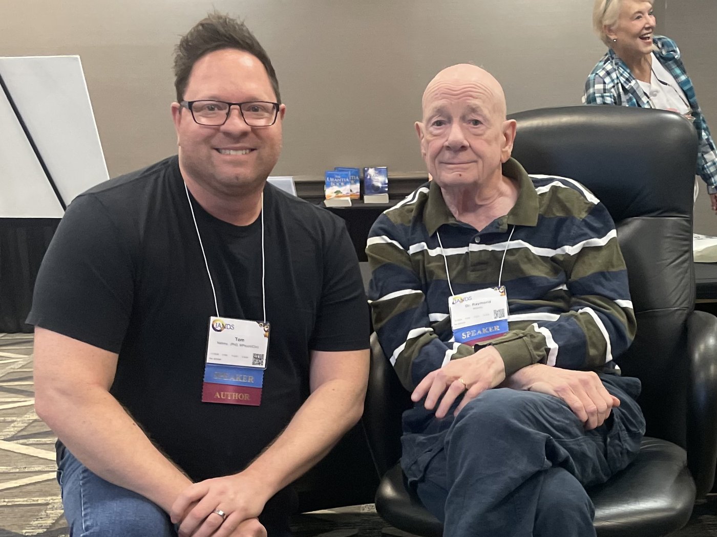 Tom Nehmy with Dr Raymond Moody, author of Life After Life